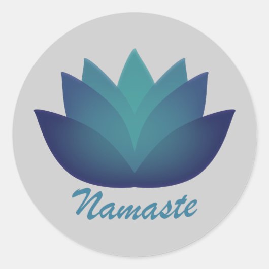 Sticker Rond Namaste Lotus Flower (Devant)