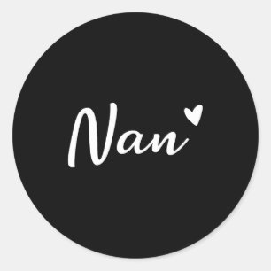 Sticker Rond Nan mignon coeur drôle grand-mère fête des mères