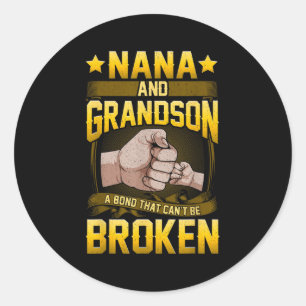 Sticker Rond Nana et petit-fils un lien qui ne peut être brisé