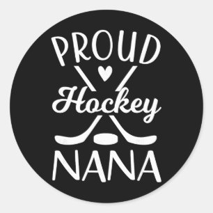 Sticker Rond Nana hockey sur glace grand-mère de joueur de hock