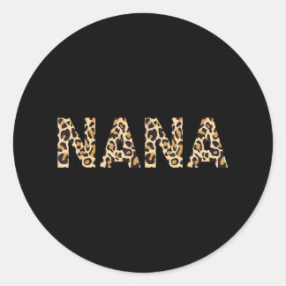 Sticker Rond Nana Leopard pour les femmes Grand-mère Fête des M