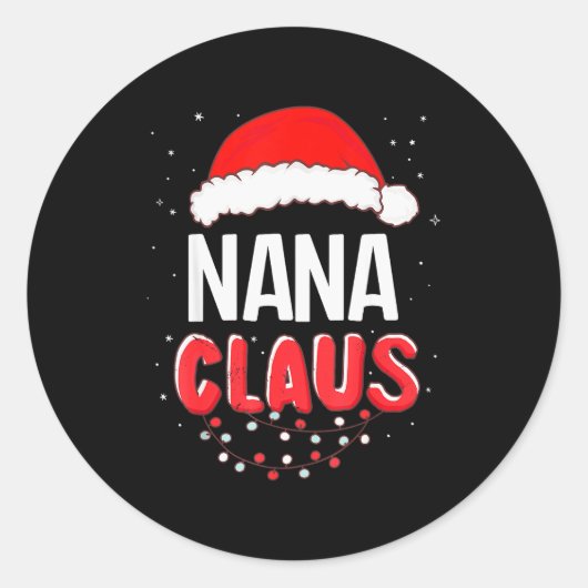 Sticker Rond Nana Santa Claus Christmas Matching Costume  (Devant)
