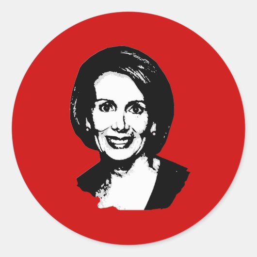 Sticker Rond Nancy Pelosi (Devant)