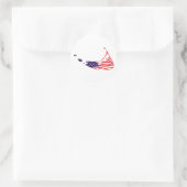 Sticker Rond Nantucket MA - Design de carte. (Sac)