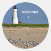 Sticker Rond Nantucket, Massachusetts (Devant)