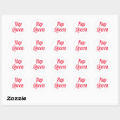 Sticker Rond Nap Queen rose cerisier rouge (Feuille)
