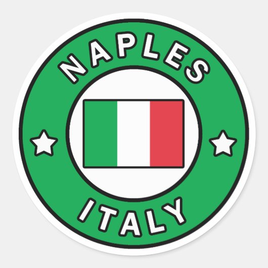 Sticker Rond Naples Italie (Devant)