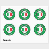 Sticker Rond Naples Italie (Feuille)