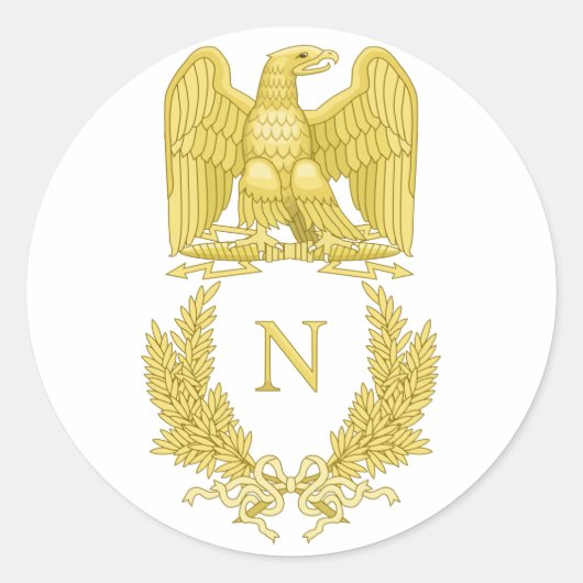 Sticker Rond Napoléon Bonaparte Emblem (Devant)