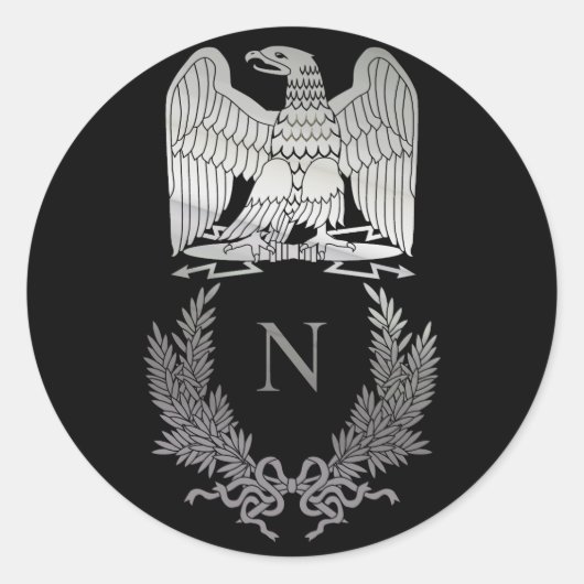 Sticker Rond Napoléon Bonaparte Emblem (Devant)