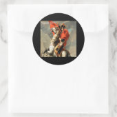 Sticker Rond Napoléon & citation "Dirigeant" (Sac)