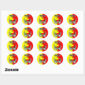 Sticker Rond Napoli (Feuille)