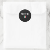 Sticker Rond Napoli Jersey Italien Drapeau Naples Italie (Sac)