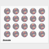 Sticker Rond Nappes D'Eau (Feuille)