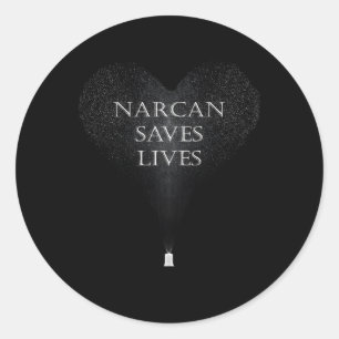 Sticker Rond Narcan Sauve La Crise Opioïde Épidémie Addiction R
