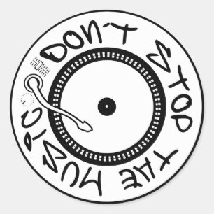 STICKER ROND N'ARRÊTEZ PAS LA MUSIQUE