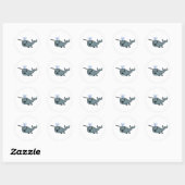 Sticker Rond Narwhal ! (Feuille)