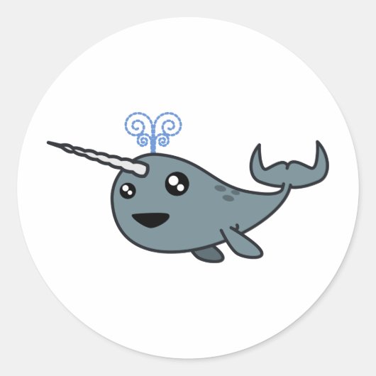 Sticker Rond Narwhal ! (Devant)