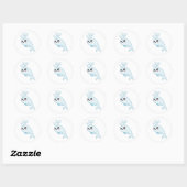 Sticker Rond Narwhal Cutie (Feuille)