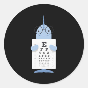 Sticker Rond Narwhal Eye Ch Doctor