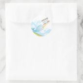 Sticker Rond Narwhals nagent sur Rainbows (Sac)