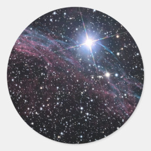 Sticker Rond NASA ESA Veil nébuleuse