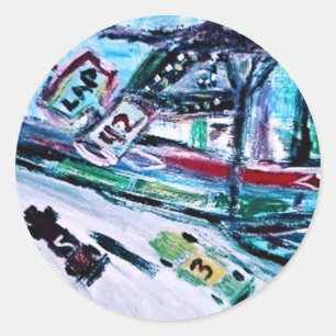 STICKER ROND NASCAR