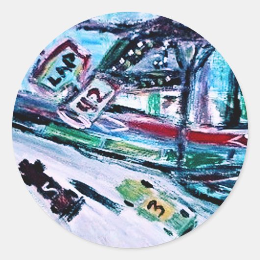 STICKER ROND NASCAR (Devant)