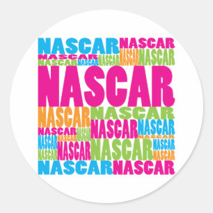 Sticker Rond NASCAR coloré