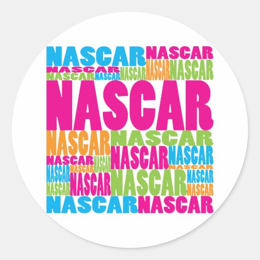 Sticker Rond NASCAR coloré (Devant)