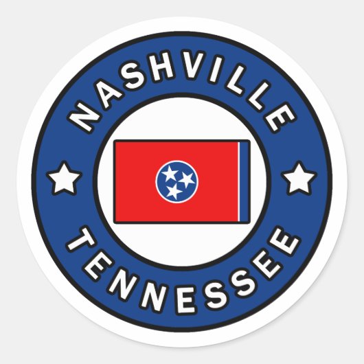 Sticker Rond Nashville Tennessee (Devant)