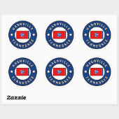 Sticker Rond Nashville Tennessee (Feuille)