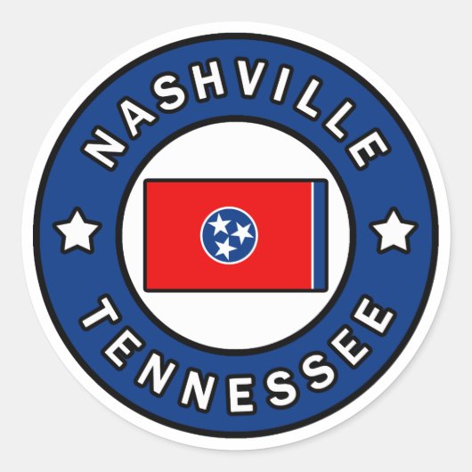 Sticker Rond Nashville Tennessee (Devant)
