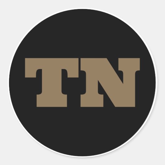 Sticker Rond Nashville (TN) - Noir x Or x Blanc (Devant)