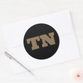 Sticker Rond Nashville (TN) - Noir x Or x Blanc (Enveloppe)