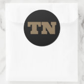 Sticker Rond Nashville (TN) - Noir x Or x Blanc (Sac)