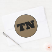 Sticker Rond Nashville (TN) - Or x Noir (Enveloppe)
