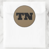 Sticker Rond Nashville (TN) - Or x Noir (Sac)