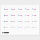 Sticker Rond Natalie Stylish Cursive (Feuille)