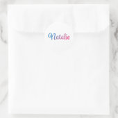 Sticker Rond Natalie Stylish Cursive (Sac)