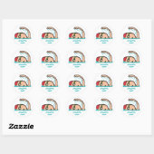 Sticker Rond Natation (Feuille)