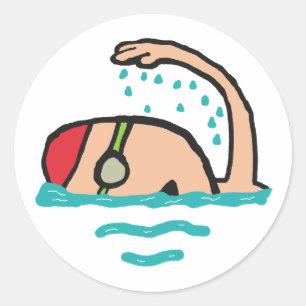 Sticker Rond Natation