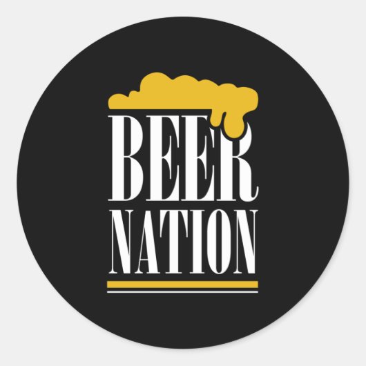 Sticker Rond Nation de la bière (Devant)