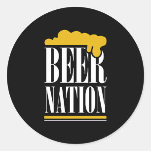Sticker Rond Nation de la bière