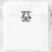 Sticker Rond Nation Weimaraner : Weimies ROCK! (Sac)