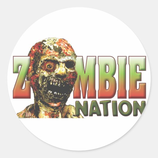 Sticker Rond Nation zombie (Devant)