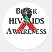 Sticker Rond National Black HIV/AIDS Awareness Day (Devant)