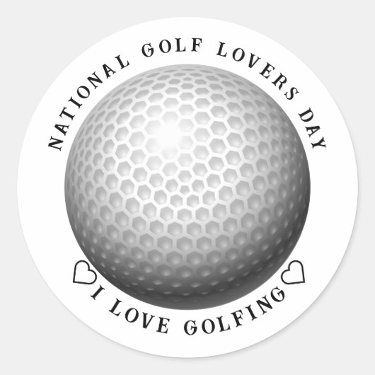 Sticker Rond National Golf Day Sports (Devant)
