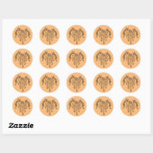 Sticker Rond Native American Kokopelli (Feuille)