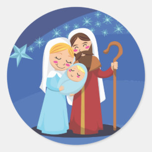 Sticker Rond Nativité